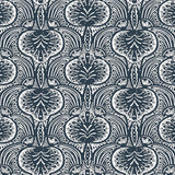 Wallpaper Lotus Palm Wallpaper // Navy