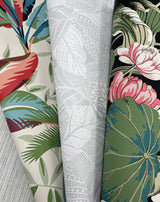 Wallpaper Lotus Pond Wallpaper // Black & Pink