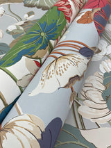 Wallpaper Lotus Pond Wallpaper // Grey & Blue