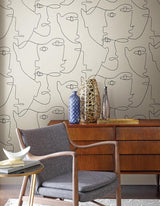 Wallpaper Love Triangles Peel & Stick Wallpaper // Gold Metallic