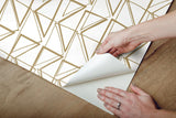Wallpaper Love Triangles Peel & Stick Wallpaper // Gold Metallic