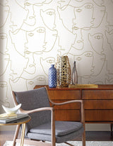 Wallpaper Love Triangles Peel & Stick Wallpaper // Grey Metallic