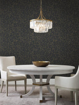Wallpaper Luminous Branches Wallpaper // Black & Gold