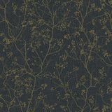 Wallpaper Luminous Branches Wallpaper // Black & Gold