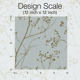 Wallpaper Luminous Branches Wallpaper // Blue & Gold