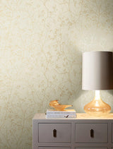 Wallpaper Luminous Branches Wallpaper // Cream & Gold