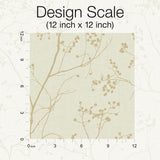 Wallpaper Luminous Branches Wallpaper // Cream & Gold