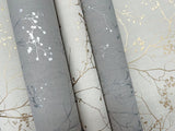 Wallpaper Luminous Branches Wallpaper // Cream & Gold