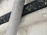 Wallpaper Luminous Branches Wallpaper // Grey & Silver