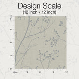 Wallpaper Luminous Branches Wallpaper // Grey & Silver