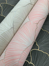 Wallpaper Luminous Gingko Wallpaper // Coral