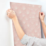 Wallpaper Luminous Gingko Wallpaper // Coral