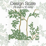 Wallpaper Lunaria Silhouette Wallpaper // White & Green