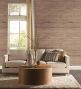 Wallpaper Lustrous Grasscloth Wallpaper // Brown