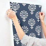 Wallpaper Luxor Wallpaper // Navy