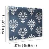 Wallpaper Luxor Wallpaper // Navy