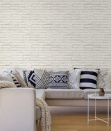 Wallpaper Magnolia Home Brick & Mortar Peel & Stick Wallpaper // White