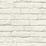 Wallpaper Magnolia Home Brick & Mortar Peel & Stick Wallpaper // White