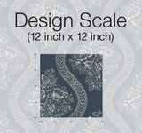 Wallpaper Magnolia Home Coverlet Floral Peel & Stick Wallpaper // Navy