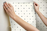 Wallpaper Magnolia Home Cross Stitch Peel & Stick Wallpaper // Black