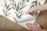 Wallpaper Magnolia Home Olive Branch Peel & Stick Wallpaper // Charcoal