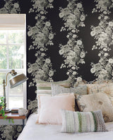 Wallpaper Magnolia Home Tea Rose Peel & Stick Wallpaper // Black & White