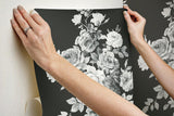 Wallpaper Magnolia Home Tea Rose Peel & Stick Wallpaper // Black & White