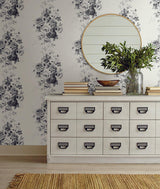Wallpaper Magnolia Home Tea Rose Peel & Stick Wallpaper // White & Black
