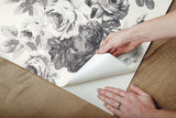 Wallpaper Magnolia Home Tea Rose Peel & Stick Wallpaper // White & Black