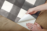 Wallpaper Magnolia Home Watercolor Check Peel & Stick Wallpaper // Black