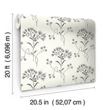 Wallpaper Magnolia Home Wildflower Peel & Stick Wallpaper // Black & White