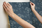 Wallpaper Magnolia Home Wildflower Peel & Stick Wallpaper // White & Blue
