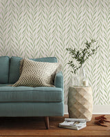 Wallpaper Magnolia Home Willow Peel & Stick Wallpaper // Green