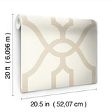 Wallpaper Magnolia Home Woven Trellis Peel & Stick Wallpaper // Beige