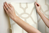Wallpaper Magnolia Home Woven Trellis Peel & Stick Wallpaper // Beige
