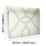 Wallpaper Magnolia Home Woven Trellis Peel & Stick Wallpaper // Beige & Blue