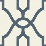 Wallpaper Magnolia Home Woven Trellis Peel & Stick Wallpaper // Blue & White