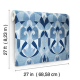 Wallpaper Malta Wallpaper // Blue & Silver