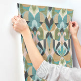 Wallpaper Malta Wallpaper // Teal & Gold