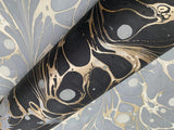 Wallpaper Marbled Endpaper Wallpaper // Black & Gold