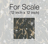 Wallpaper Marbled Endpaper Wallpaper // Black & Gold