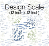 Wallpaper Marine Garden Wallpaper // Green & Blue