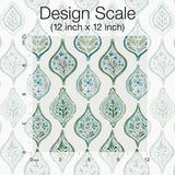 Wallpaper Marketplace Motif Wallpaper // Pale Grey & Green