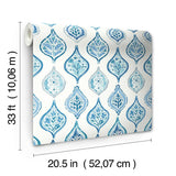 Wallpaper Marketplace Motif Wallpaper // White & Blue