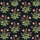 Wallpaper Meadow Flowers Wallpaper // Black & Rose Gold Metallic