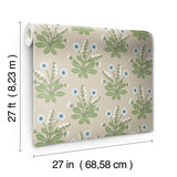 Wallpaper Meadow Flowers Wallpaper // Linen & Blue
