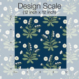 Wallpaper Meadow Flowers Wallpaper // Navy & White