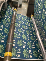 Wallpaper Meadow Flowers Wallpaper // Navy & White