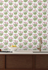 Wallpaper Meadow Flowers Wallpaper // White & Rose