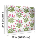 Wallpaper Meadow Flowers Wallpaper // White & Rose